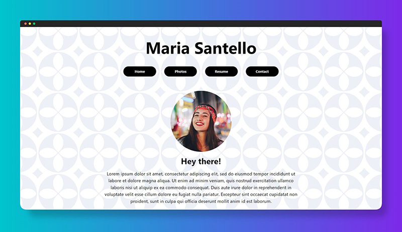 Online Portfolio Carrd Template